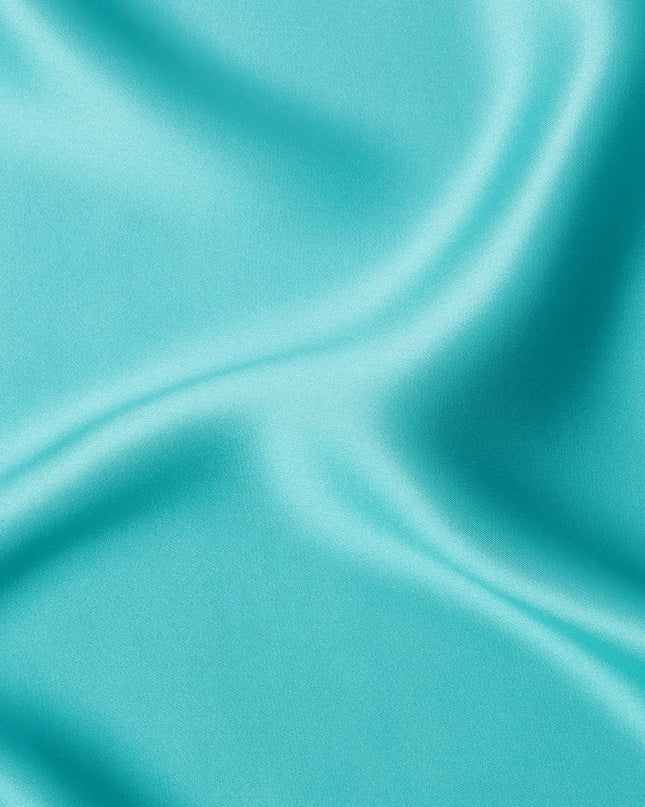 Aqua Ombre Pure Silk Satin Fabric, 110 Cms Width, South Korea-D25214