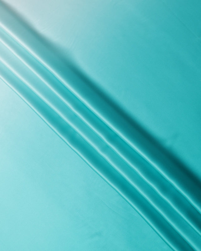 Aqua Ombre Pure Silk Satin Fabric, 110 Cms Width, South Korea-D25214