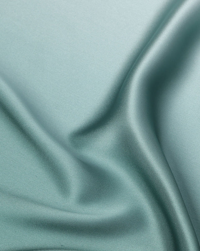 Green Ombre Dyed Pure Silk Satin Fabric, 110 Cms Width, South Korea-D25210