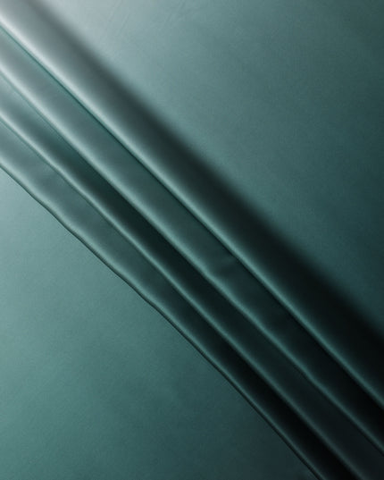 Green Ombre Dyed Pure Silk Satin Fabric, 110 Cms Width, South Korea-D25210