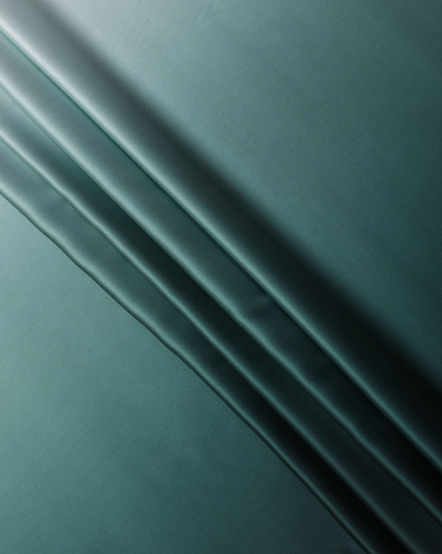 Green Ombre Dyed Pure Silk Satin Fabric, 110 Cms Width, South Korea-D25210