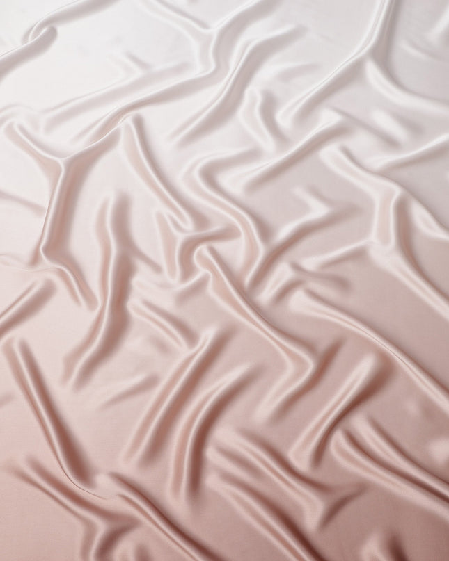 Blush Pink Ombre Pure Silk Satin Fabric, 110 Cms Width, South Korea-D25216