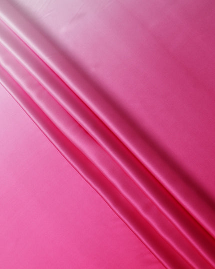 Pink Ombre Dyed Pure Silk Satin Fabric, 110 Cms Width, South Korea-D25209