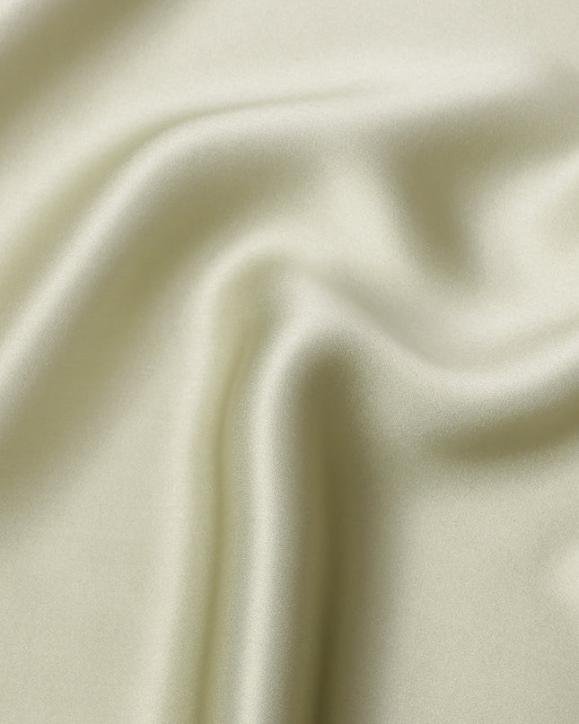 Ivory Green Ombre Pure Silk Satin Fabric Smooth Glossy Luxurious Flowing Draping Material Elegant Subtle Gradient Design 110 Cms Width Premium Quality Soft Finish South Korea Origin-D28886 Regal Fabrics