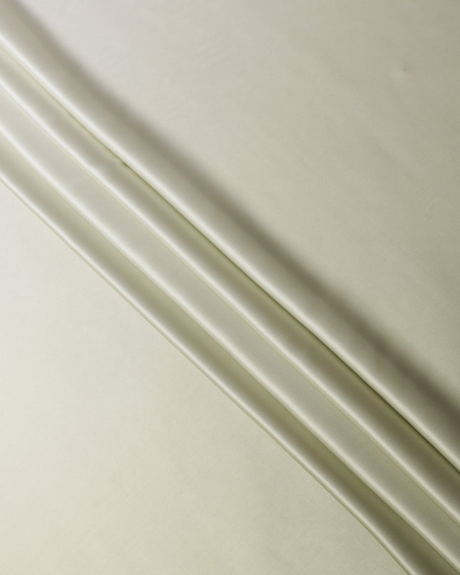 Ivory Green Ombre Pure Silk Satin Fabric Smooth Glossy Luxurious Flowing Draping Material Elegant Subtle Gradient Design 110 Cms Width Premium Quality Soft Finish South Korea Origin-D28886 Regal Fabrics