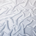 White Blue Ombre Pure Silk Satin Fabric Smooth Glossy Luxurious Flowing Draping Material Elegant Subtle Gradient Design 110 Cms Width Premium Quality Soft Finish South Korea Origin-D28884 Regal Fabrics