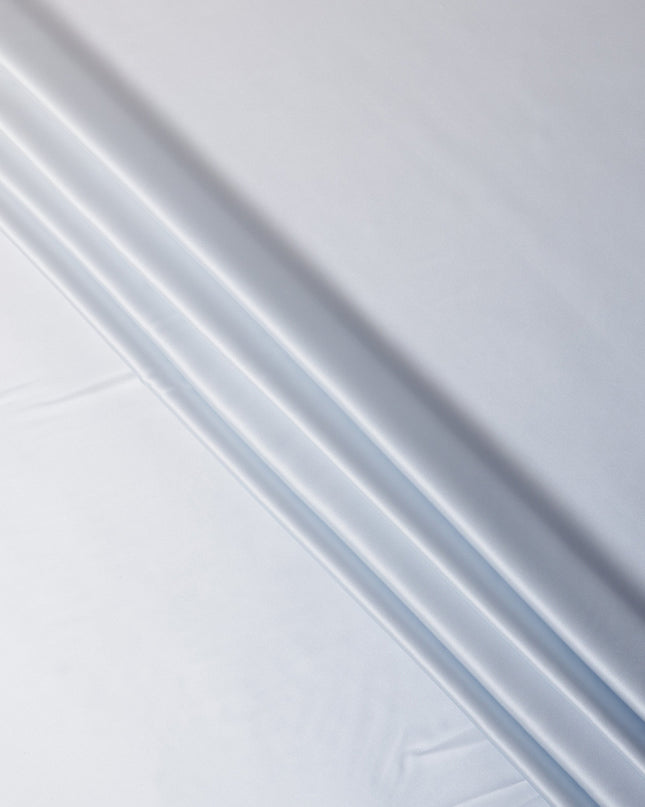 White Blue Ombre Pure Silk Satin Fabric Smooth Glossy Luxurious Flowing Draping Material Elegant Subtle Gradient Design 110 Cms Width Premium Quality Soft Finish South Korea Origin-D28884 Regal Fabrics