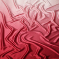 Red Pink Ombre Pure Silk Satin Fabric Smooth Glossy Luxurious Flowing Draping Material Elegant Gradient Design 110 Cms Width Premium Quality Soft Finish South Korea Origin-D28880 Regal Fabrics