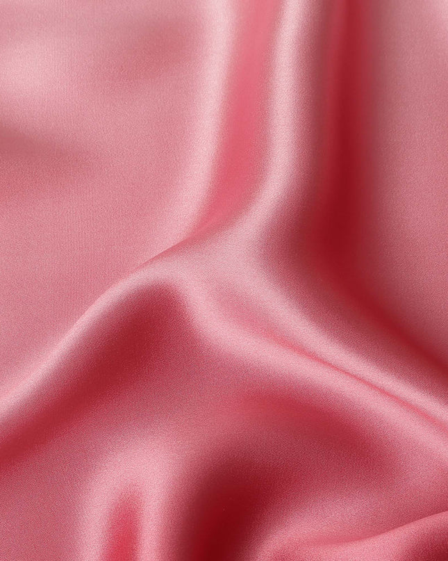 Red Pink Ombre Pure Silk Satin Fabric Smooth Glossy Luxurious Flowing Draping Material Elegant Gradient Design 110 Cms Width Premium Quality Soft Finish South Korea Origin-D28880 Regal Fabrics