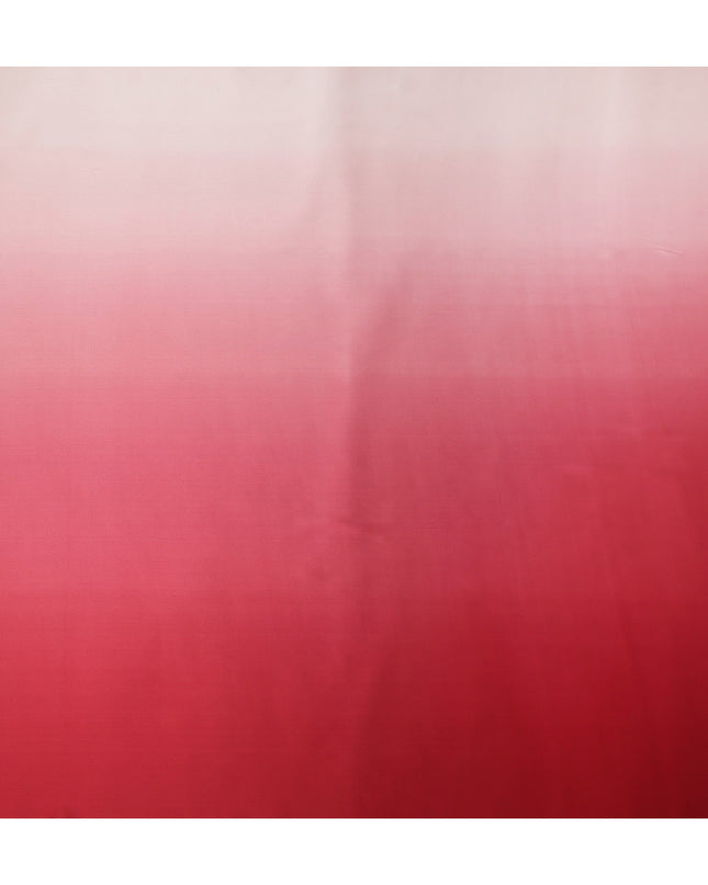 Red Pink Ombre Pure Silk Satin Fabric Smooth Glossy Luxurious Flowing Draping Material Elegant Gradient Design 110 Cms Width Premium Quality Soft Finish South Korea Origin-D28880 Regal Fabrics