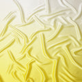 Yellow White Ombre Pure Silk Satin Fabric Smooth Glossy Luxurious Flowing Draping Material Elegant Gradient Design 110 Cms Width Premium Quality Soft Finish South Korea Origin-D28883 Regal Fabrics