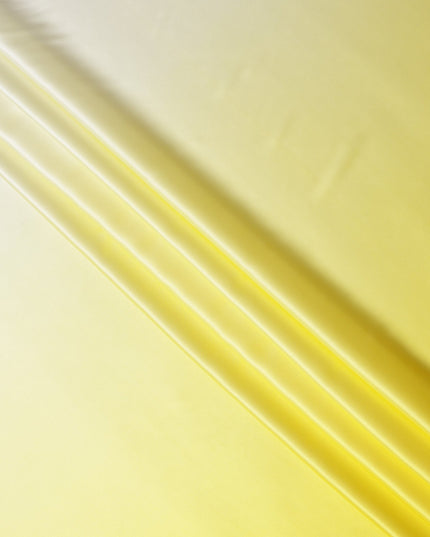 Yellow White Ombre Pure Silk Satin Fabric Smooth Glossy Luxurious Flowing Draping Material Elegant Gradient Design 110 Cms Width Premium Quality Soft Finish South Korea Origin-D28883 Regal Fabrics