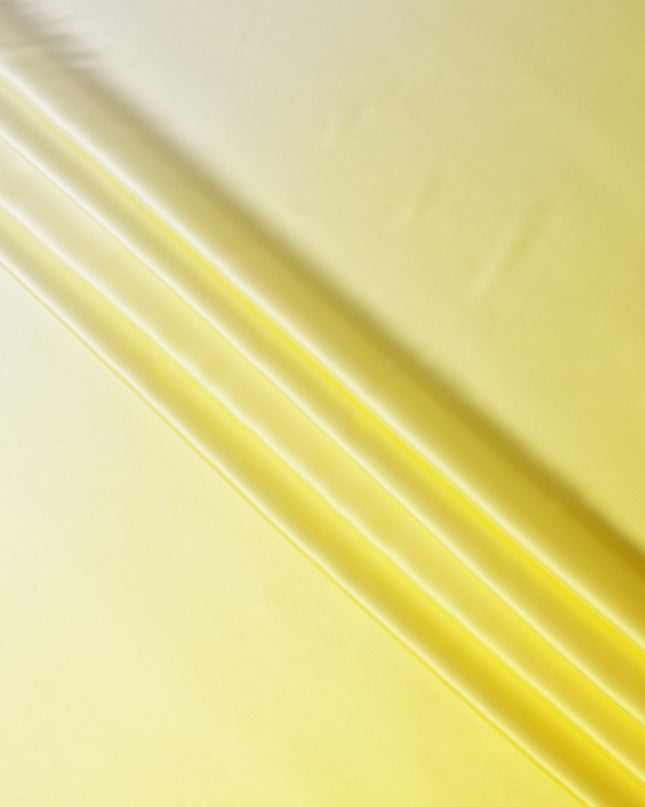 Yellow White Ombre Pure Silk Satin Fabric Smooth Glossy Luxurious Flowing Draping Material Elegant Gradient Design 110 Cms Width Premium Quality Soft Finish South Korea Origin-D28883 Regal Fabrics