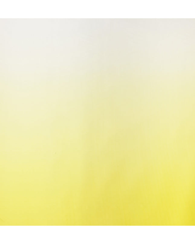 Yellow White Ombre Pure Silk Satin Fabric Smooth Glossy Luxurious Flowing Draping Material Elegant Gradient Design 110 Cms Width Premium Quality Soft Finish South Korea Origin-D28883 Regal Fabrics
