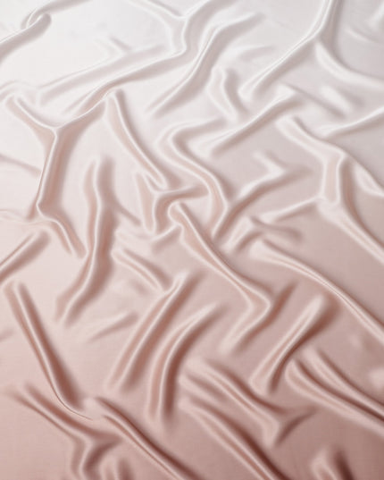 Blush Nude Ombre Pure Silk Satin Fabric Smooth Glossy Luxurious Flowing Draping Material Elegant Gradient Design 110 Cms Width Premium Quality Soft Finish South Korea Origin-D28885 Regal Fabrics
