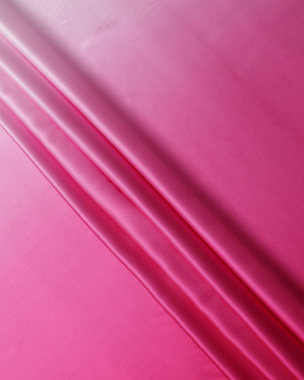 Hot Pink Ombre Pure Silk Satin Fabric Smooth Glossy Luxurious Flowing Draping Material Elegant Gradient Design 110 Cms Width Premium Quality Soft Finish South Korea Origin-D28882 Regal Fabrics