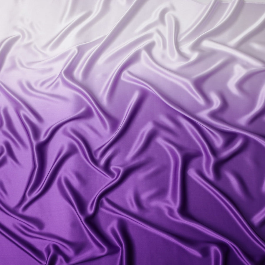 Purple Ombre Silk Satin Fabric 110cm