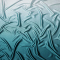 Teal Ombre Silk Satin Fabric 110 Cms Width South Korea-D25003