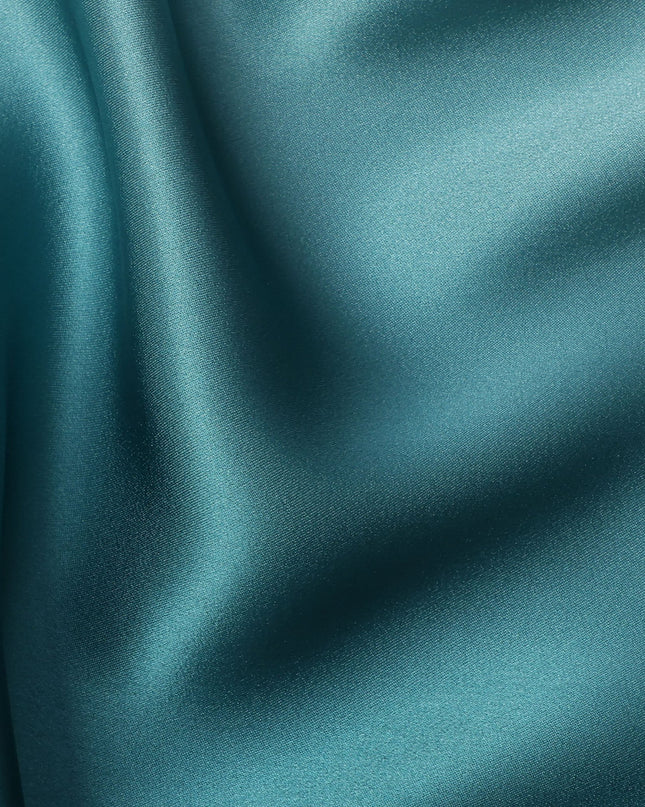 Teal Ombre Silk Satin Fabric 110 Cms Width South Korea-D25003