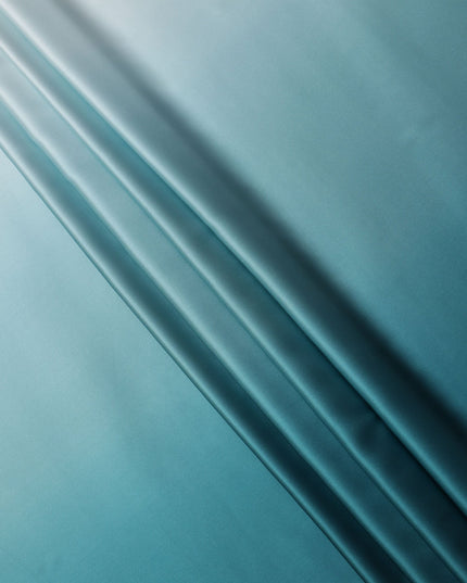Teal Ombre Silk Satin Fabric 110 Cms Width South Korea-D25003