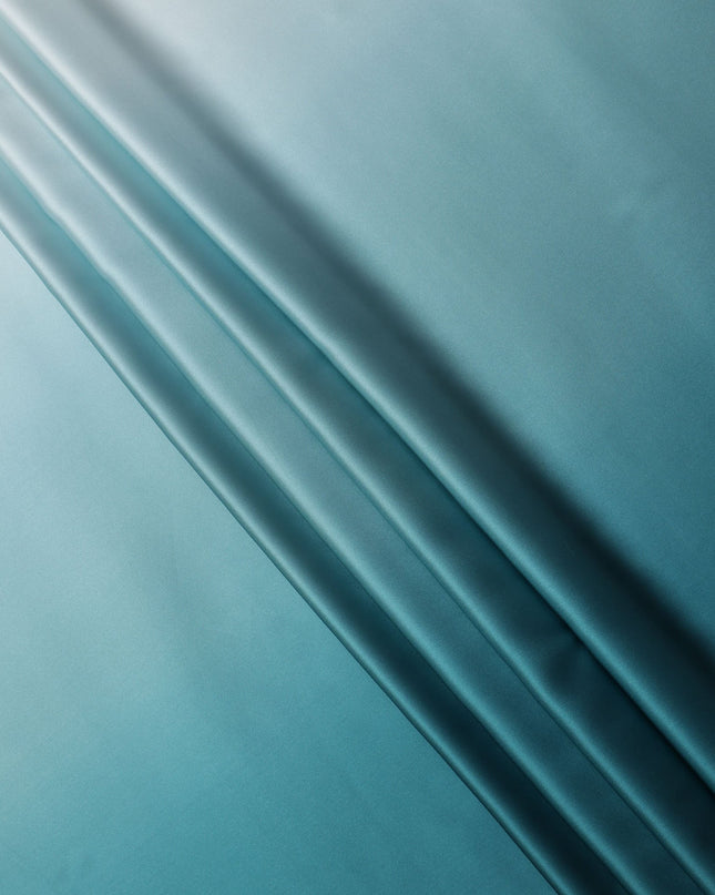 Teal Ombre Silk Satin Fabric 110 Cms Width South Korea-D25003