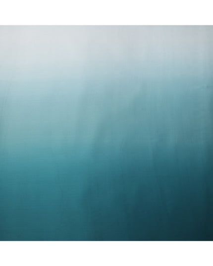 Teal Ombre Silk Satin Fabric 110 Cms Width South Korea-D25003