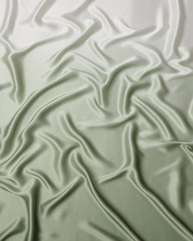 Light Green Ombre Silk Satin Fabric 110 Cms Width South Korea-D25002