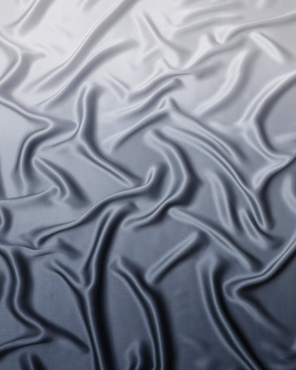 Grey Ombre Silk Satin Fabric 110 Cms Width South Korea-D25005