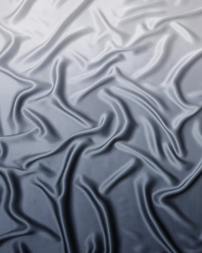 Grey Ombre Silk Satin Fabric 110 Cms Width South Korea-D25005