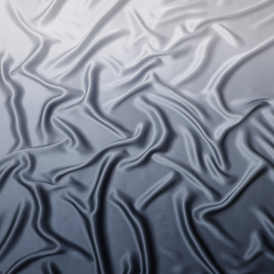 Grey Ombre Silk Satin Fabric 110 Cms Width South Korea-D25005