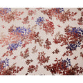 Cream Multicolor Floral Pattern Synthetic Velvet Chiffon Fabric 110 Cms Width South Korea-D25011
