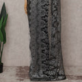 Gunmetal Grey French Chantilly Lace Saree