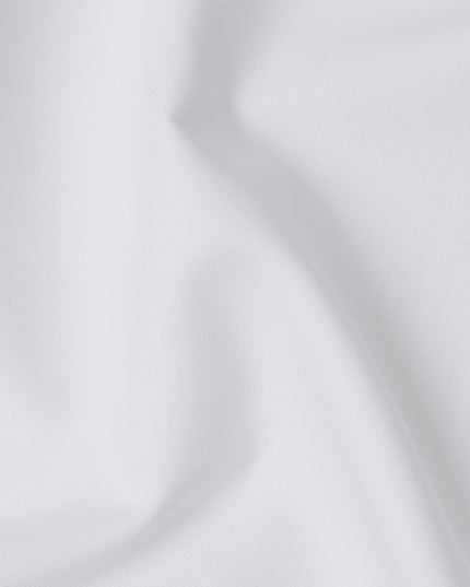 White Fancy Weave Cotton Shirting Fabric, Width 150 Cms, Made in Japan-D26063
