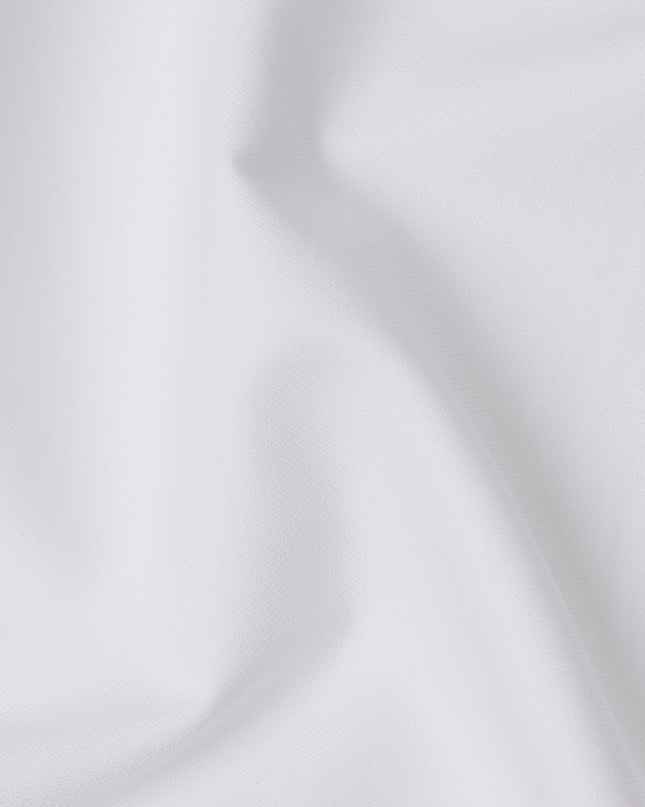 White Fancy Weave Cotton Shirting Fabric, Width 150 Cms, Made in Japan-D26063