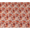 Pink Floral Pure Silk Crepe Fabric 110cm - 1086637