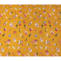 Yellow Floral Pure Silk Crepe Fabric 110cm - 1086668