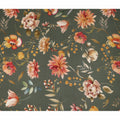 Green Floral Pure Silk Crepe Fabric 110cm - 1086712