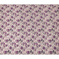 Purple Floral Pure Silk Crepe Fabric 110cm - 1086880