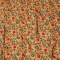 Beige Paisley Pure Silk Crepe Fabric 110cm - 1086897