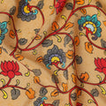 Beige Paisley Pure Silk Crepe Fabric 110cm - 1086897
