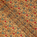 Beige Paisley Pure Silk Crepe Fabric 110cm - 1086897