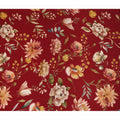 Red Floral Pure Silk Crepe Fabric 110cm - 1087092