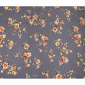 Grey Floral Pure Silk Crepe Fabric 110cm - 1087108