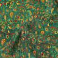 Green Paisley Pure Silk Crepe Fabric 110cm - 1087269