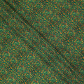 Green Paisley Pure Silk Crepe Fabric 110cm - 1087269
