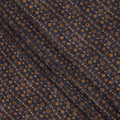 Blue Geometric Pure Silk Crepe Fabric 110cm - 1087276