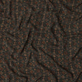 Brown Geometric Pure Silk Crepe Fabric 110cm - 1087306