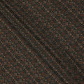 Brown Geometric Pure Silk Crepe Fabric 110cm - 1087306