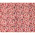 Pink Floral Pure Silk Crepe Fabric 110cm - 1087344