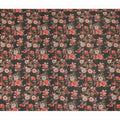 Brown Floral Pure Silk Crepe Fabric 110cm - 1087382